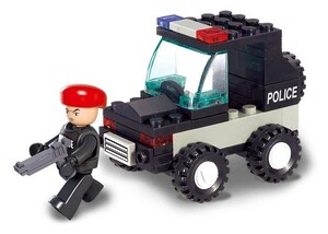 M0024T　ポリス ライオット パトカー 45ピース/かわいい特殊部隊車両/SWAT