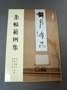 ふ1-f07【匿名配送・送料込】条幅範例集　神谷葵水　黒野清宇　風岡五城　書込み・墨汚れあり