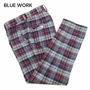 BLUE WORK ブルーワーク トゥモローランド 通年 チェック★ スラックス パンツ Sz.S　メンズ　C4B00447_1#R