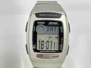 CASIO カシオ DATA BANK データバンク FKT-300 ケース、ベルト、ラバー一部割れ有り 電波ソーラー 腕時計