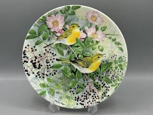 限定品 英国 ロイヤルドルトン Hedgerow 鳥 花 皿 飾り皿 絵皿 (770)