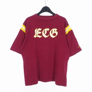 グッドイナフ GOODENOUGH エレクトリックコテージ ELECTRIC COTTAGE ロゴ プリント Tシャツ 半袖 M ボルドー メンズ