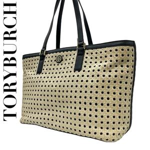 美品　TORY BURCH トリーバーチ　S73　肩掛け　トートバッグ　ホワイト