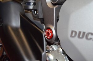 【国内在庫】DUCABIKE ドゥカバイク セントラル フレーム プラグ 赤 レッド DUCATI MULTISTRADA 1200 DVT 