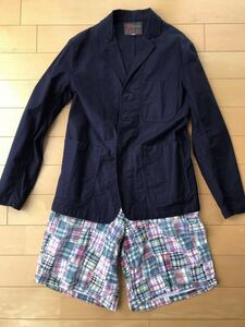 JCREW マドラスチェック　ショートパンツ　パッチワーク　used 32インチ