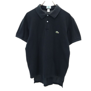 アイゾッドラコステ 90s オールド 半袖 ポロシャツ M ブラック IZOD LACOSTE 鹿の子 メンズ