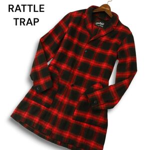 RATTLE TRAP メンズビギ 秋冬 ロング丈★ 長袖 オンブレー チェック ネル シャツ ジャケット Sz.M　メンズ　A4T10362_A#B