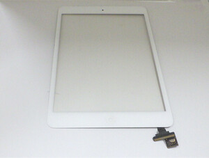 新入荷　 APPLE　ipad mini 1/2 A1432　A1489 通用　純正タッチパネル　フロントガラス 　ホワイト　中古動作品