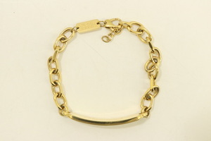 【中古】 DIESEL メンズブレスレット - BRACELET DIESEL - 金 ゴールド