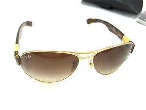 1円 ■美品■ Ray-Ban レイバン RB3509 001/13 65□13 135 3N べっ甲調 サングラス メンズ メガネ 眼鏡 メンズ ブラウン系 FF7450