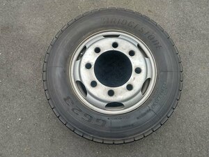 『psi』 19.5インチ × 6.75 136-12TCS 8穴 PCD285 ホイール ＆ BRIDGESTONE 245/70R19.5 ラジアルタイヤ1本 発送不可 来店引取りのみ