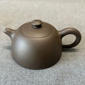 紫砂壷　紫砂急須　宜興　紫砂　名人作品　在銘あり　朱泥　茶道具　煎茶　茶道　管理004