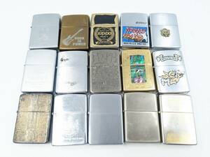 1円～☆Zippo/ジッポー オイルライター 15個 おまとめ☆喫煙具 ビンテージ コレクション 現状品 着火未確認