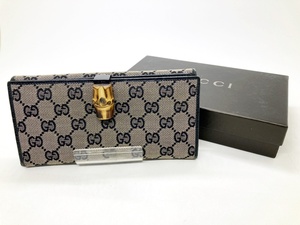 ◆◆【GUCCI 】GUCCI グッチ バンブーホック GG柄 長財布 ロングウォレット レディース oi ◆◆