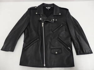 mf59) ジャンク BLACK COMME des GARCONS ブラック コムデギャルソン フェイクレザー ライダースジャケット 1H-J223 Mサイズ