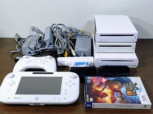 任天堂 Wii wiiU 本体 ソフト まとめてセット ゲーム機 Nintendo モンスターハンターG コントローラー カプコン 現状品 