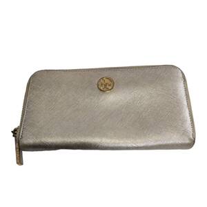 【ジャンク品】TORY BURCH トリバーチ ラウンドジップ 長財布 ゴールド レディース財布 箱なし 本体のみ kyL8276RO