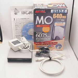 美品 BUFFALO MO-CR640U2 MOドライブ 640MB 付属品完備 USB2.0 バッファロー 管17237