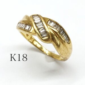 K18 ダイヤモンド リング 約3.4ｇ 約13号 18金 750 18K 指輪 0.5ct 貴金属 刻印 レディース ゴールド GOLD アクセサリー ジュエリー