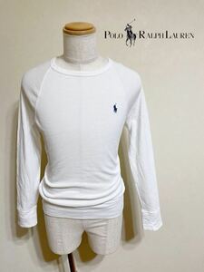 【美品】 Polo Ralph Lauren ポロ ラルフローレン スウェット ラグラン Tシャツ ロンT トップス USサイズXS 長袖 ホワイト