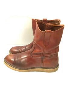 RED WING◆80s/VINTAGE/犬タグ/ペコスブーツ/レースアップブーツ/-/BRW/レザー