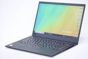 1円～ Core i7 16Gメモリ バッテリー良好 薄型 軽量 Lenovo ThinkPad X1 Carbon Gen7 i7-8565U RAM16GB SSD256GB 14.0FHD Win10