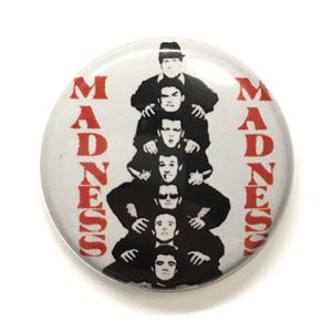 25mm 缶バッジ MADNESS マッドネス Work Rest & Play SKA 2TONE Stiff records Punk