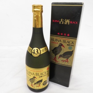 泡盛 琉球泡盛 KUINA BLACK 山原くいなゴールド 5年古酒 43度 720ml やんばる酒造 未開栓 未使用品 店頭引き取り限定・石川県野々市市