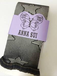 新品日本製 ANNA SUI アナスイ　透け透け黒い星 7分丈レギンス