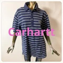 ☘️T14362☘️Carhartt 半袖 ボーダー ポロシャツ XL