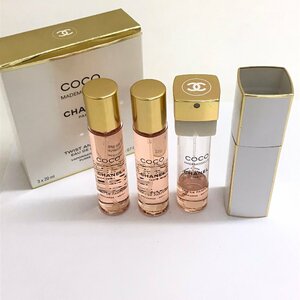 中古品 シャネル CHANEL ココマドモアゼル ツィスト＆スプレイ オードゥパルファム 20ml×3本 内1本残量約1/4 香水 アトマイザー 質屋出品