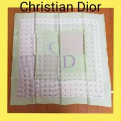 ☪ 未使用☪ Christian Dior スカーフ シルク100% 薄緑 薄手