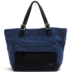 PORTER ポーター 吉田カバン トートバッグ 193-04060 BRIDGE TOTE BAG S ブリッジ コットンキャンバス パラフィン加工 バイカラー 肩掛け