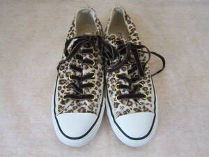 CONVERSE ALLSTAR NATURALFUR SLIP OX（コンバース オールスター ナチュラルファー スリップ [5CK385] レオパード柄 23.5㎝ US4.5 ok2407D