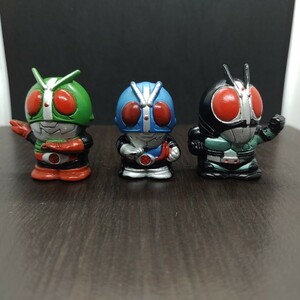 仮面ライダー　新1号　新2号　BLACK RX　指人形　ミニソフビ　3体セット　※ジャンク品