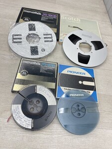 オープンリールテープ 録音済 空リール 4本 まとめて maxell 35-90B/180B Scotch pioneer 10号 7号 オープンリール 記録媒体 即日発送