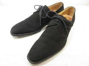 HH美品 【クロケット＆ジョーンズ CROCKETT&JONES】 HIGHBURY スエード 外羽根 シューズ 紳士靴 (メンズ) size8.5E ブラック ■30MZA5896■