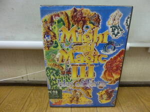 @当時物 レトロ Might and Magic Ⅲ マイト アンド マジック 3 PC-98 希少 ソフト 元箱 取説付き カラーマップ欠品 未チェック ジャンク