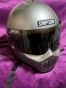 SIMPSON シンプソン M30 モデル30 ヴィンテージ 中古 良品 Size 7-3/8 シルバー 新同ボブヒース スモークシールド付 送料無料 SIMPSON