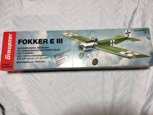 未組立　FOKKER E III フォッカー ラジコン飛行機　バルサキット 