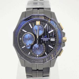 新品未使用【CASIO OCEANUS】カシオ オシアナス 世界限定250本「蒔きぼかし金瀧文」OCW-S6000MB-1AJR 電波ソーラー 腕時計 マンタ