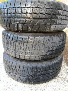 中古タイヤホイール　DUNLOP WINTERMAX 　195/65R15 タイヤ３本とLEBENホイール4個