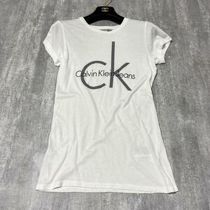 Calvin Klein Jeans カルバンクライン Tシャツ ビッグロゴ ホワイト XSサイズ