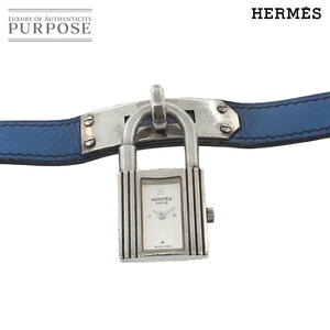 エルメス HERMES ケリーウォッチ ヴィンテージ レディース 腕時計 シルバー SV925 ブルー レザー クォーツ カデナ Kelly Watch 90234254