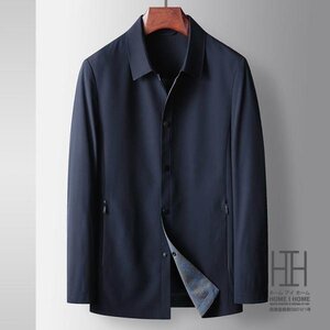 4XL ネイビー ビジネスコート ステンカラーコート メンズ スタイリッシュ 通勤 紳士服 ミドル丈 カジュアル 秋服 メンズコート