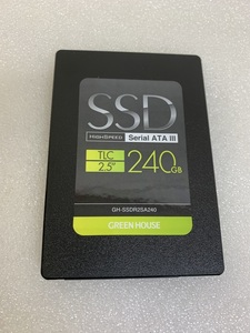 SSD 240GB SATA 2.5 インチ GREEN HOUSE GH-SSDR2SA240 SATA 2.5 インチ SSD240GB 7MM 使用時間様々