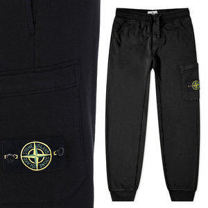 送料無料 2 STONE ISLAND ストーンアイランド 761564551 V0029 ブラック スウェットパンツ size L