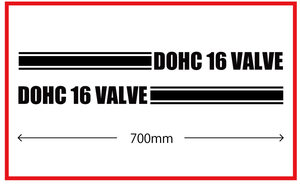 サイドラインステッカー★DOHC 16 VALVE★kstdm