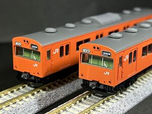 【付属パーツ欠品あり】TOMIX JR 103系通勤電車(JR西日本仕様・黒サッシ・オレンジ)　8両セット