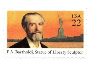 1985年 Frederic Auguste Bartholdi 記念切手 22セント